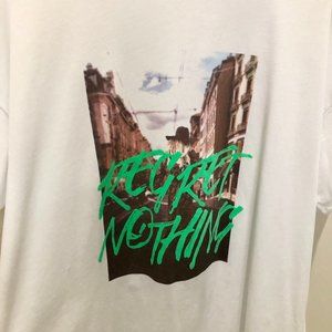 White Oversized Print T-Shirt